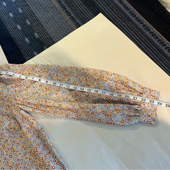 Rebecca Taylor Violet Fleur Silk Mini Dress Blue Combo size Med - Picture 14 of 16